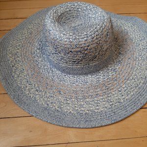 BCBGeneration wide brimmed blue floppy hat